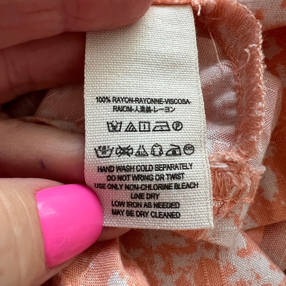 ๐ ๐ NWT FREE PEOPLE Peach Tea Combo Paisley Draped Pocket Shorts | Womenโs Small - Picture 7 of 9